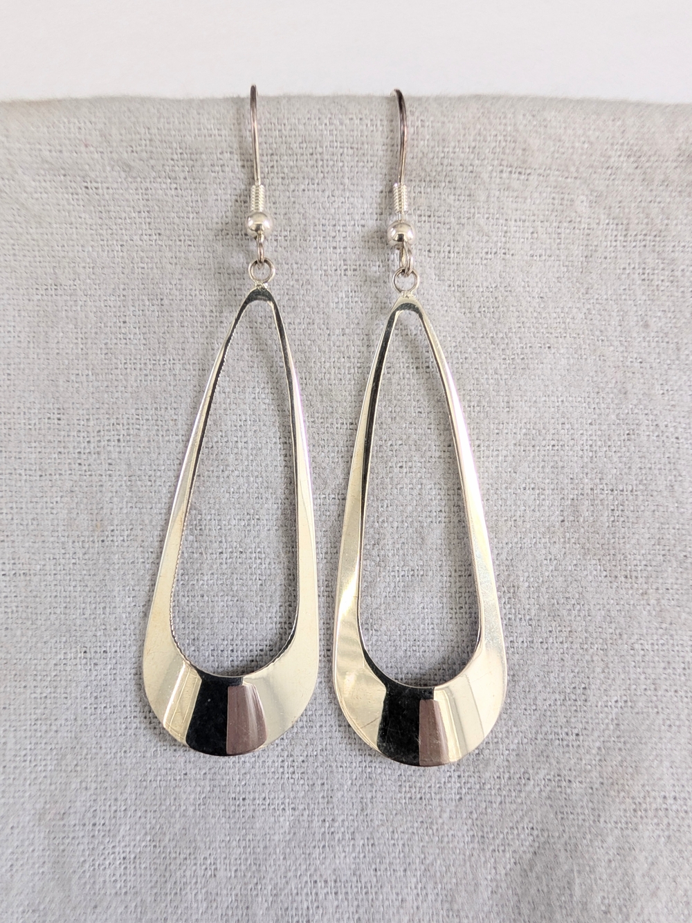 myMo ROCKS stainless steel earrings - Open Teardrop Dangle Earrings